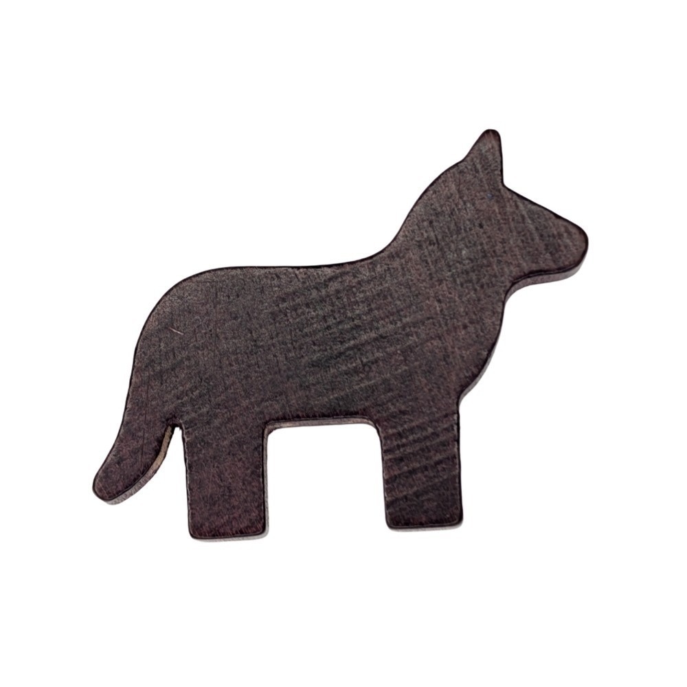 Wooden Animal silhouette‎ Brooch Pin Horse Dog Folk Art